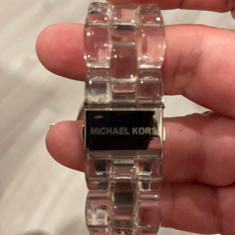 Michael Kors Crystal-Accented Silver Watch - Picture 4 of 9